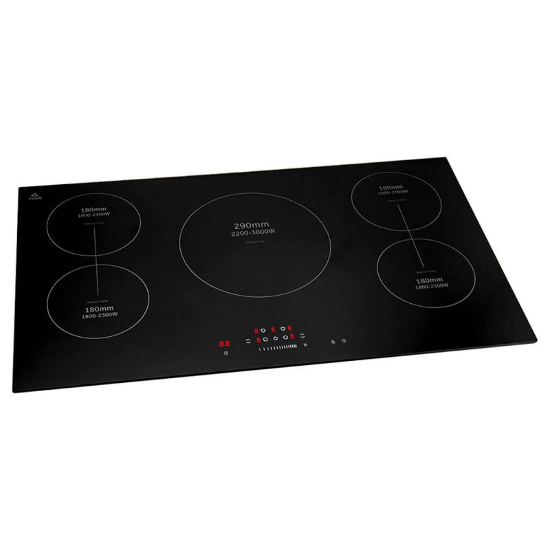 Evvoli Induction Hob 5 Burners Soft Touch Control With 9 Stage Power Setting 9700W Ih905B 2 Evvoli Induction Hob 5 Burners Soft Touch Control With 9 Stage Power Setting 9700W Ih905B