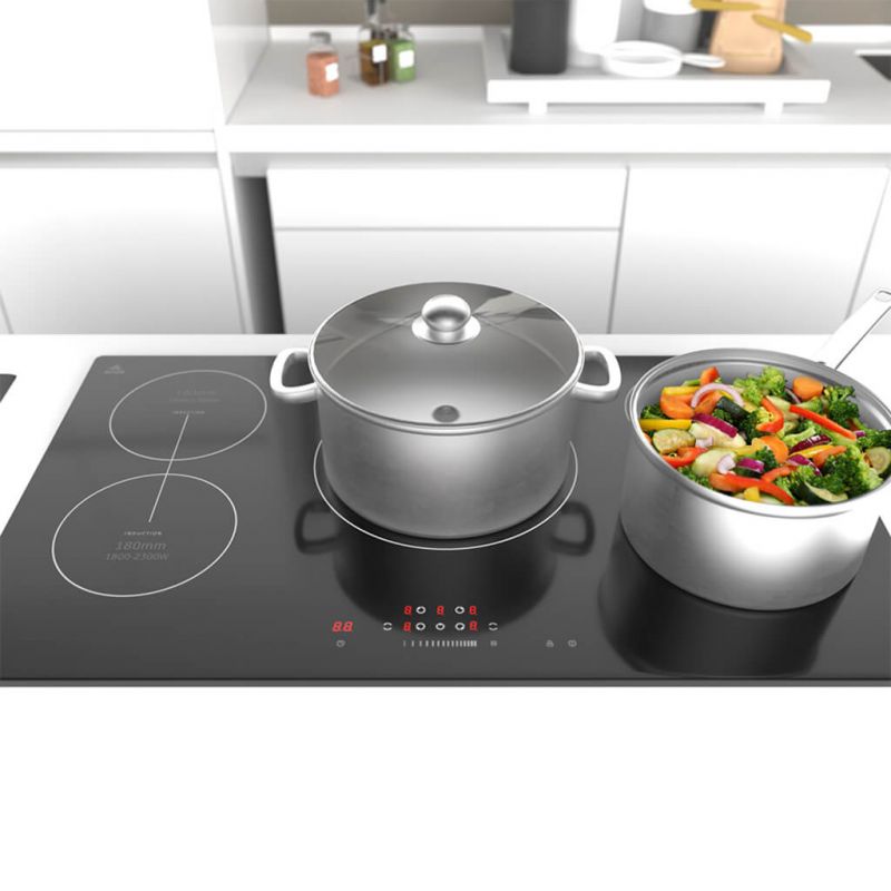 Evvoli Induction Hob 5 Burners Soft Touch Control With 9 Stage Power Setting 9700W Ih905B 5 Evvoli Induction Hob 5 Burners Soft Touch Control With 9 Stage Power Setting 9700W Ih905B