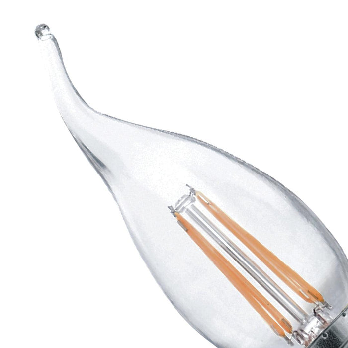 Tronic 4 Watts Filament Candle Tail Led E27 (Screw) Bulb 2 Tronic 4 Watts Filament Candle Tail Led E27 (Screw) Bulb
