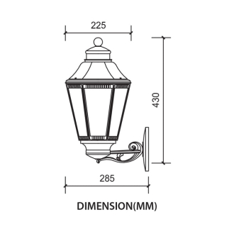 Tronic Ornamental Outdoor wall lamp