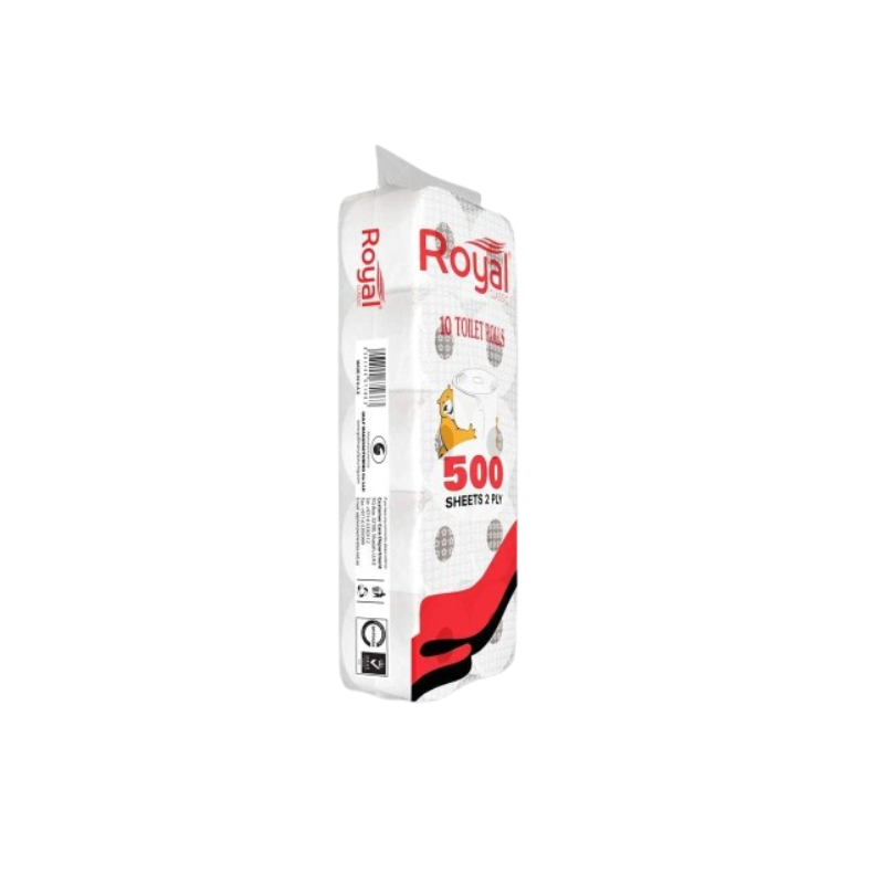 Royal Classic Toilet Roll 500 Sheets X 2 Ply (Pack Of 10) 1 Royal Classic Toilet Roll 500 Sheets X 2 Ply (Pack Of 10)