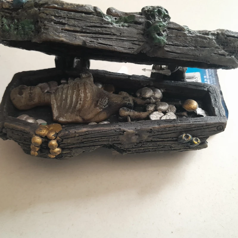 Aqua Deco Skeleton In Coffin Air Pump For Aquarium Decoration 2 Aqua Deco Skeleton In Coffin Air Pump For Aquarium Decoration