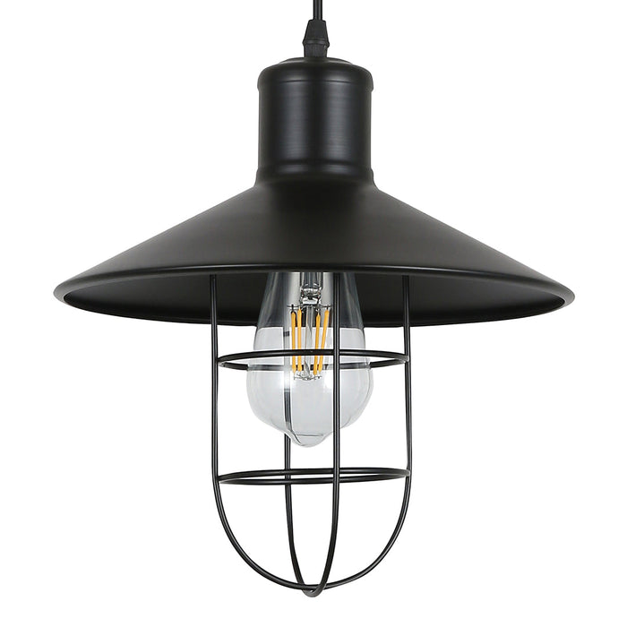 Tronic Black Vintage Pendant Glass Cage Light 2 Tronic Black Vintage Pendant Glass Cage Light