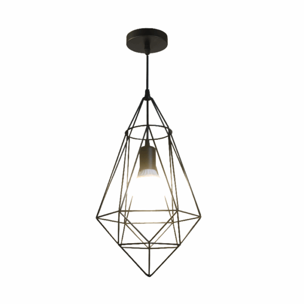 Tronic Black Diamond Cage Pendant Lamp