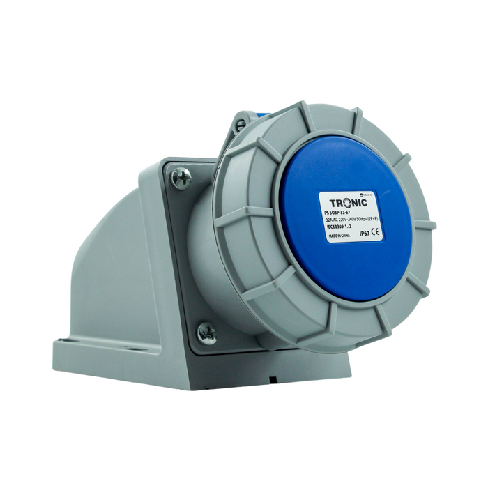 Tronic Industrial Socket 3 Pin 32A Ip44 2 Tronic Industrial Socket 3 Pin 32A Ip44