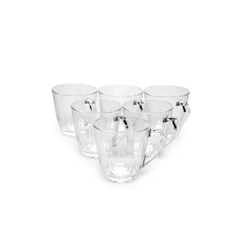 Pasabahce Mercan Mugs 160Ml 6Pcs Crystal Look, Refined Design And Dishwasher Safe 55733 3 Pasabahce Mercan Mugs 160Ml 6Pcs Crystal Look, Refined Design And Dishwasher Safe 55733