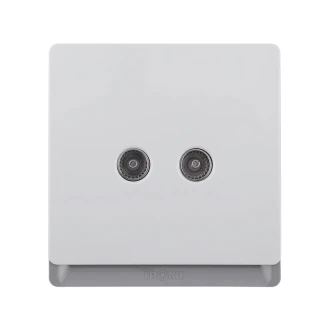 Tronic Television Socket 2 Gang