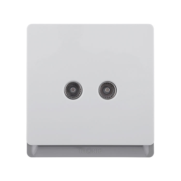 Tronic Television Socket 2 Gang 1 Tronic Television Socket 2 Gang