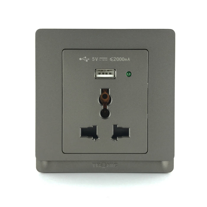 Tronic Single Socket With Usb 2 Tronic Single Socket With Usb
