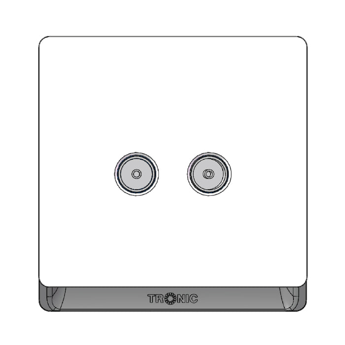 Tronic Television Socket 2 Gang 5 Tronic Television Socket 2 Gang