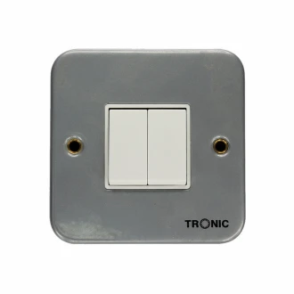 Tronic Metal Clad 2 Gang 2 Way Switch