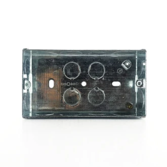Tronic Twin Galvanised Metal Switch Box