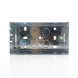 Tronic Twin Deep Galvanised Iron Switch Box