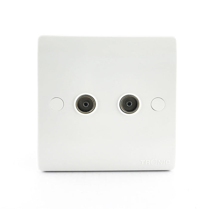 Tronic Television Socket 2 Gang 1 Tronic Television Socket 2 Gang
