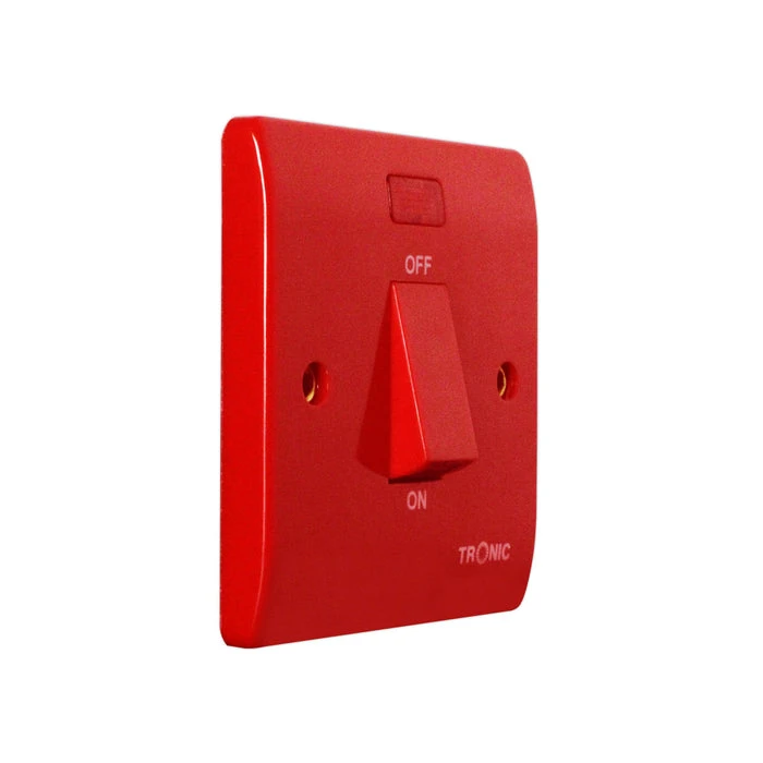 Tronic Dp Switch Red Standard With Neon 45Amps 2 Tronic Dp Switch Red Standard With Neon 45Amps