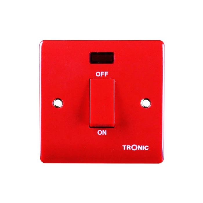 Tronic Dp Switch Red Standard With Neon 45Amps 1 Tronic Dp Switch Red Standard With Neon 45Amps