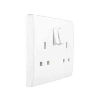 Tronic Standard Twin Switch Socket