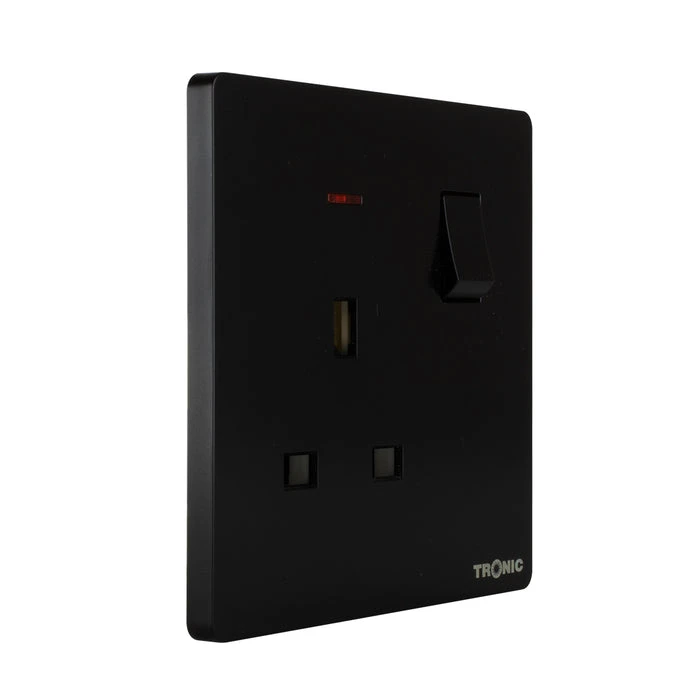 Tronic Single Switch Socket With Neon 7 Tronic Single Switch Socket With Neon