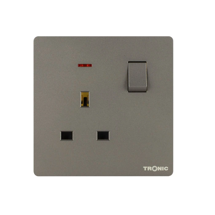Tronic Single Switch Socket With Neon 3 Tronic Single Switch Socket With Neon