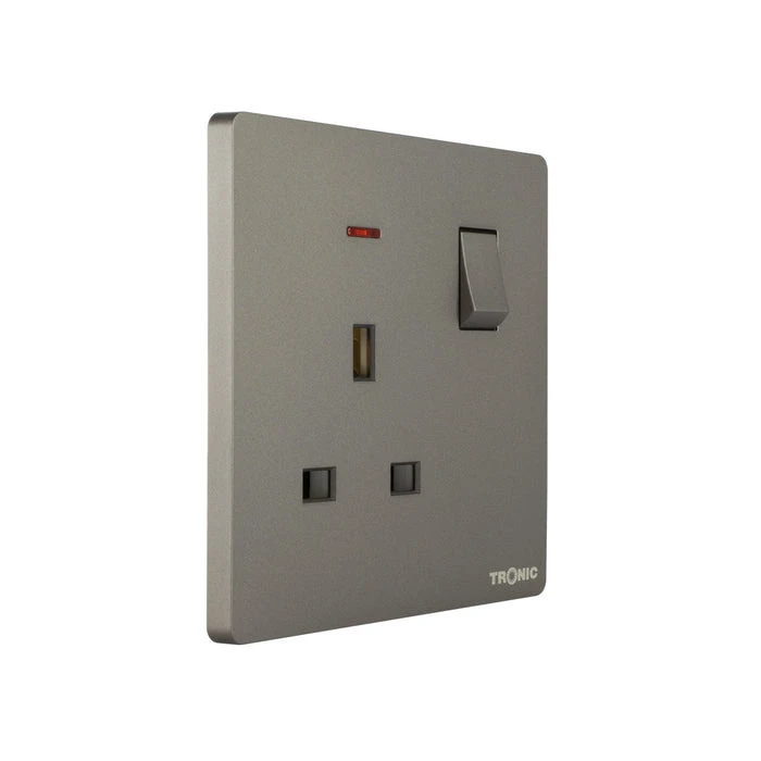 Tronic Single Switch Socket With Neon 9 Tronic Single Switch Socket With Neon
