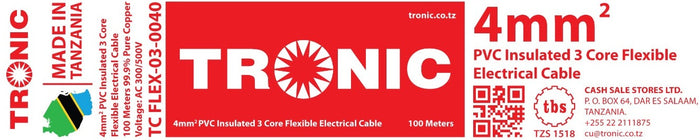 Tronic 4Mm 3 Core Flexible Cable 2 Tronic 4Mm 3 Core Flexible Cable