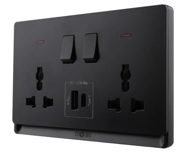 Tronic Universal Twin Socket With Usb 6 Tronic Universal Twin Socket With Usb