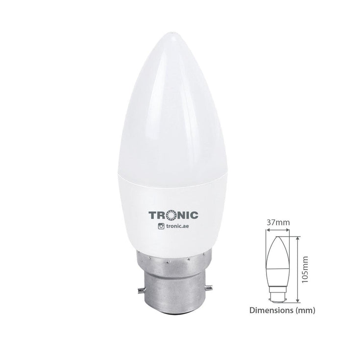 Tronic 4 Watts Candle Flame Led B22 (Pin) Bulb 5 Tronic 4 Watts Candle Flame Led B22 (Pin) Bulb