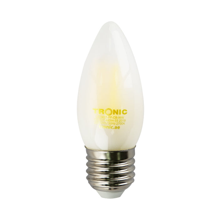 Tronic 4 Watts Frosted Candle Led E27 (Screw) Bulb 1 Tronic 4 Watts Frosted Candle Led E27 (Screw) Bulb