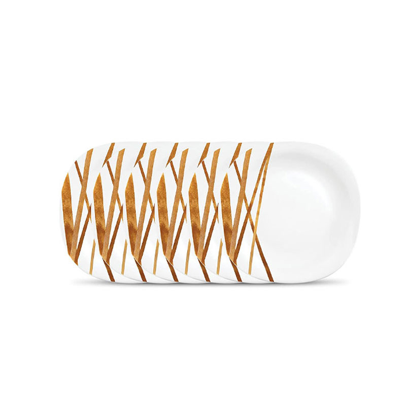 La Opala Dinner Set Quadra Golden Shades 20 Pieces Lg020 4 La Opala Dinner Set Quadra Golden Shades 20 Pieces Lg020