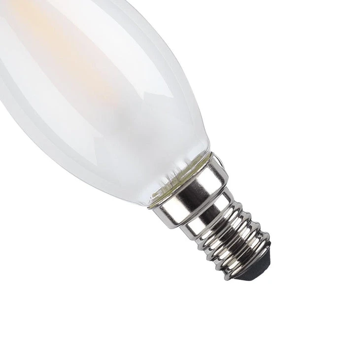 Tronic 4 Watts Candle Frosted Filament Led Warm White E14 (Small Screw) Bulb 3 Tronic 4 Watts Candle Frosted Filament Led Warm White E14 (Small Screw) Bulb