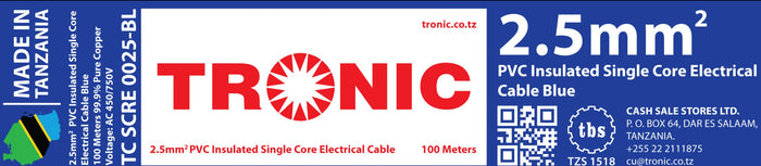 Tronic 2.5 Mm Single Core Cable 4 Tronic 2.5 Mm Single Core Cable