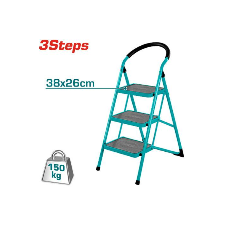 Total Steel Ladder 3 Steps 380X260Mm Max Load 150Kg Thlad09031 3 Total Steel Ladder 3 Steps 380X260Mm Max Load 150Kg Thlad09031