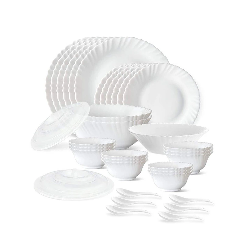 La Opala Dinner Set White Classique 47 Pieces Lc047 1 La Opala Dinner Set White Classique 47 Pieces Lc047
