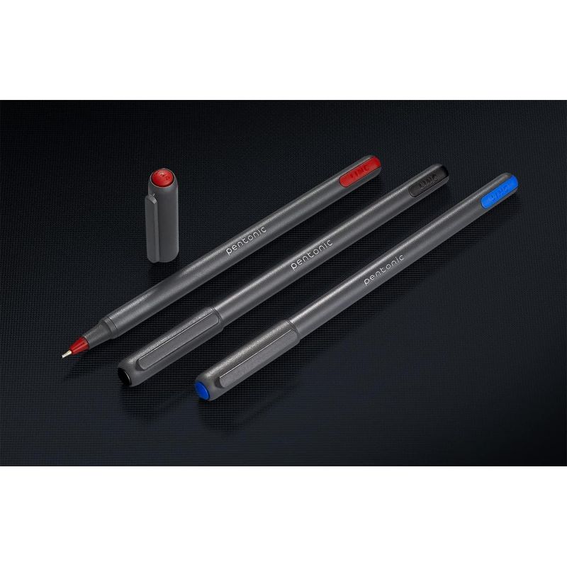 Pentonic Ballpen Assorted Dispenser, Low Viscosity Ink Allows The Rolling Ball To Glide Across All Kinds Of Paper Surfaces Without Smearing, Sleek Charcoal Gray Finish 50Pcs Pbpa50S 2 Pentonic Ballpen Assorted Dispenser, Low Viscosity Ink Allows The Rolling Ball To Glide Across All Kinds Of Paper Surfaces Without Smearing, Sleek Charcoal Gray Finish 50Pcs Pbpa50S