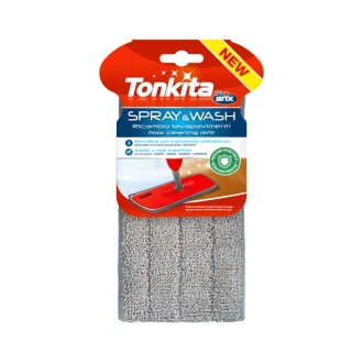Tonkita Spray & Wash Mop Refill, Antibacterial and Easy to Clean, Microfiber Cloth TK781R Set of 2