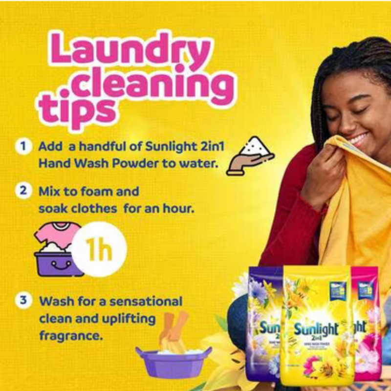 Sunlight Detergent Powder Destiny Pink 3.5kg Advanced Stain Removal, Outstanding Whiteness, Long-lasting Freshness 21166484 (Pack of 3)