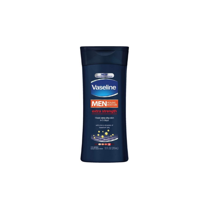 Vaseline Men Body Lotion Extra Strength 200ml 3in1 Lotion for Dry Skin Provides Healing Moisture for Healthy-Looking Resilient Skin 69735263 (Pack of 3)