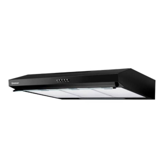 Westpoint Hood Cooker 90cm, 3-Speed Extraction, LED Lighting, Black Glass Finish WEQ-9517.PMN
