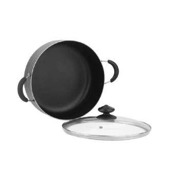 Orange Cook & Serve Non-Stick Casserole 20cm 2.2L with Glass Lid ONSC034