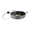 Orange Jumbo Fry Pan 30cm 5L Non-Stick with Glass Lid ONSC054