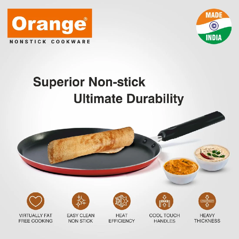 Orange Non-Stick Dosa Tawa 29Cm 2.6Mm Onsc003 2 Orange Non-Stick Dosa Tawa 29Cm 2.6Mm Onsc003