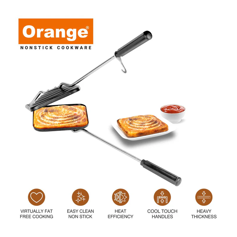 Orange Sandwich Toaster Non-Stick Onsc045 2 Orange Sandwich Toaster Non-Stick Onsc045