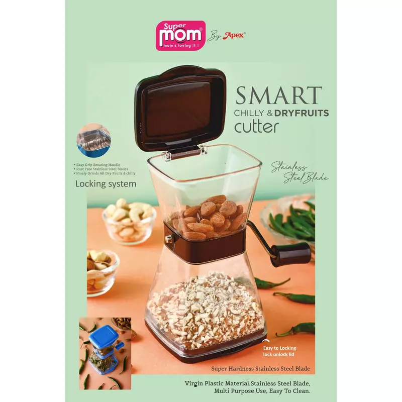 Supermom Smart Chilly And Dry Fruit Cutter Manual Plastic Material Stainless Steel Blade 573591 1 Supermom Smart Chilly And Dry Fruit Cutter Manual Plastic Material Stainless Steel Blade 573591