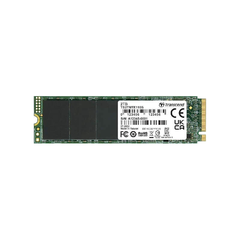 Transcend Internal Pcie Ssd 2Tb, Up To 2,500Mb/S Speed, M.2 Ssd (2280), Nvme Standard, Gen3 X4 3D Tlc, 3D Nand Flash, Unmatched Reliability Ts2Tmte110S