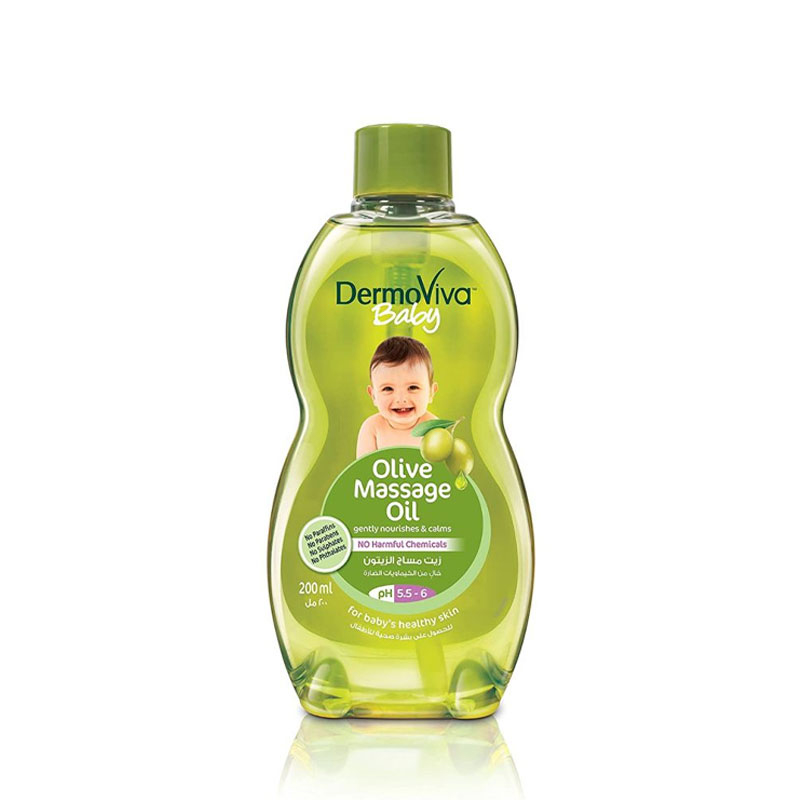 Dabur Dermoviva Baby Olive Massage Oil 200ml (Pack of 6)