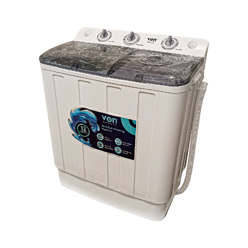 Von Washing Machine 7.5Kg Twin Tub, Semi-Automatic Vals-75Bwy 2 Von Washing Machine 7.5Kg Twin Tub, Semi-Automatic Vals-75Bwy