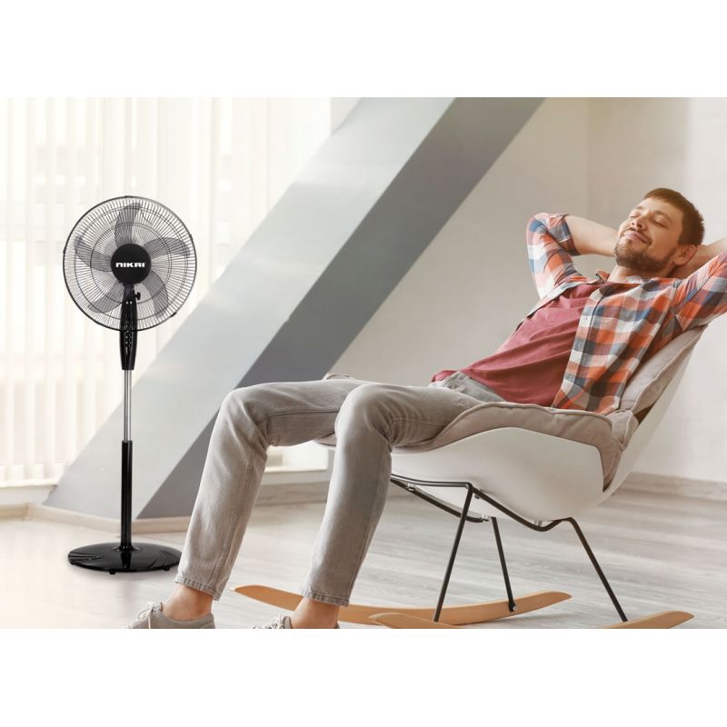 Nikai Stand Fan 16 Inch Padestal Fan 5 Blades 45W Npf1631T Wide Angle Horizontal Oscillation High Performance Copper Motor 3 Speed Low Medium And High 1 Nikai Stand Fan 16 Inch Padestal Fan 5 Blades 45W Npf1631T Wide Angle Horizontal Oscillation High Performance Copper Motor 3 Speed Low Medium And High