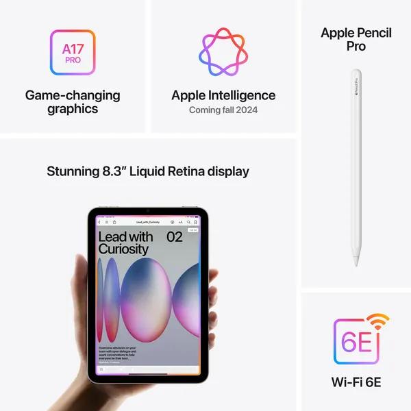 Apple 8.3&Quot; Ipad Mini 7Th Gen, 128Gb, Wi-Fi Only, Space Gray 6 Apple 8.3&Quot; Ipad Mini 7Th Gen, 128Gb, Wi-Fi Only, Space Gray