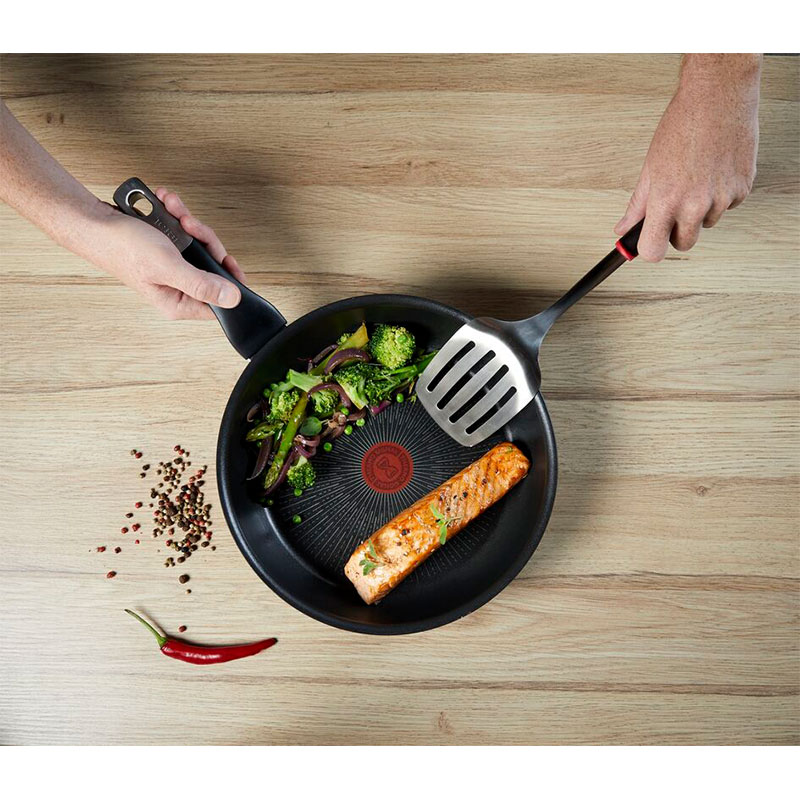 Tefal Unlimited Sautepan 26Cm Non Electric G2553302 Aluminium Material Heat Indicator Thermo Signal Titanium Coating Made In France 6 Tefal Unlimited Sautepan 26Cm Non Electric G2553302 Aluminium Material Heat Indicator Thermo Signal Titanium Coating Made In France