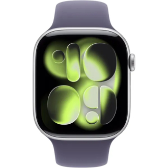 Apple Watch Series 11 46mm Silver Aluminium Case GPS Sport Band - Purple Fog